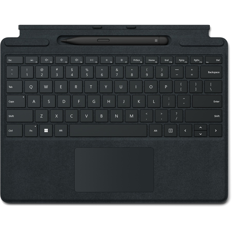 Microsoft Surface Pro 8/9/10 Signature Keyboard mit Slim Pen 2 Schwarz (DE) (Vorführgerät)